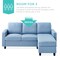 Best Choice Products Linen Sectional Sofa Couch w/ Chaise Lounge, Reversible Ottoman Bench